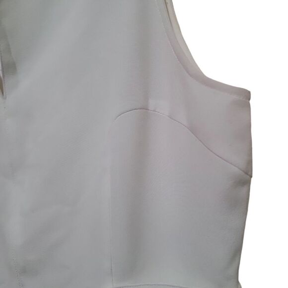 Sharagano White Sleeveless Dress Sz 10 - Picture 6 of 9